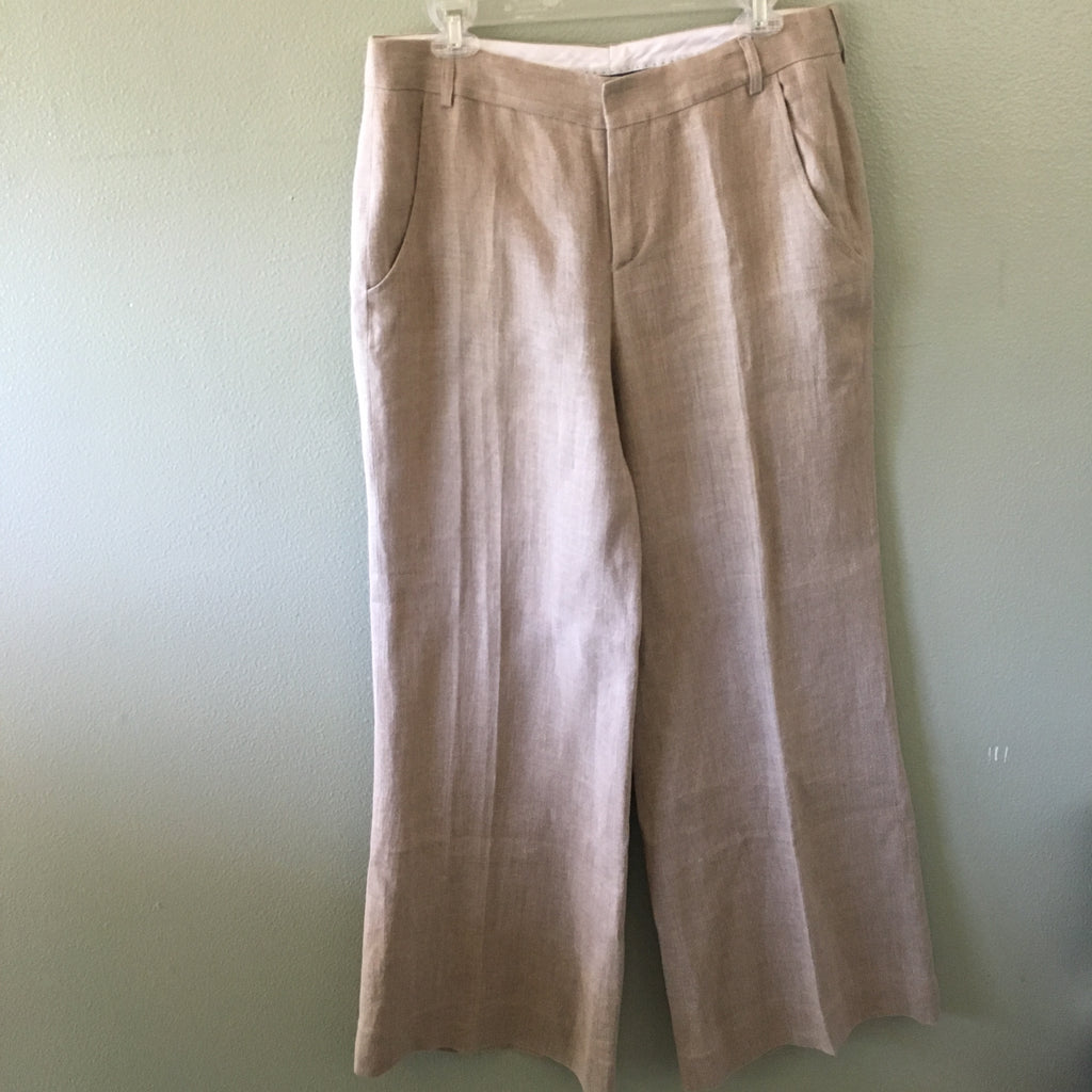 alberta ferretti linen wide leg pants