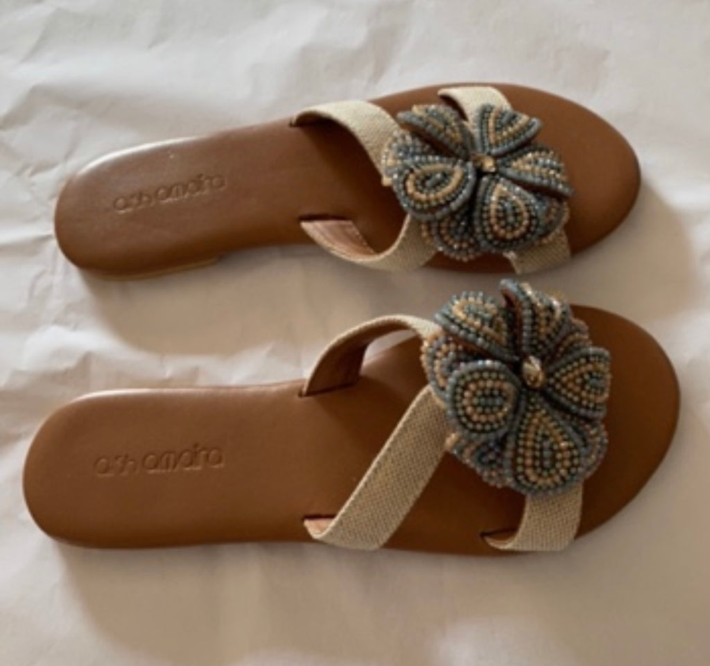 ash amaira embellished mule slides (new)