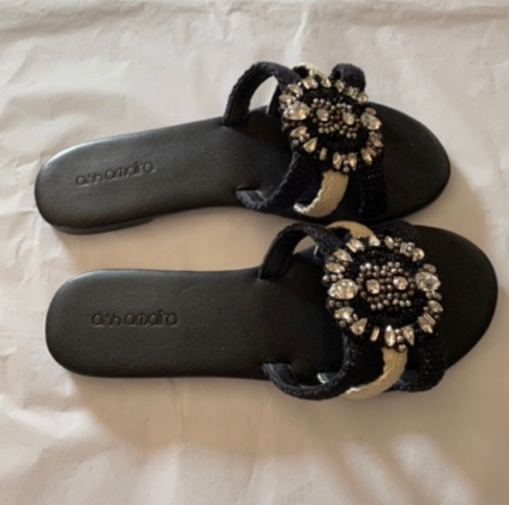 ash amaira embellished mule slides (new)