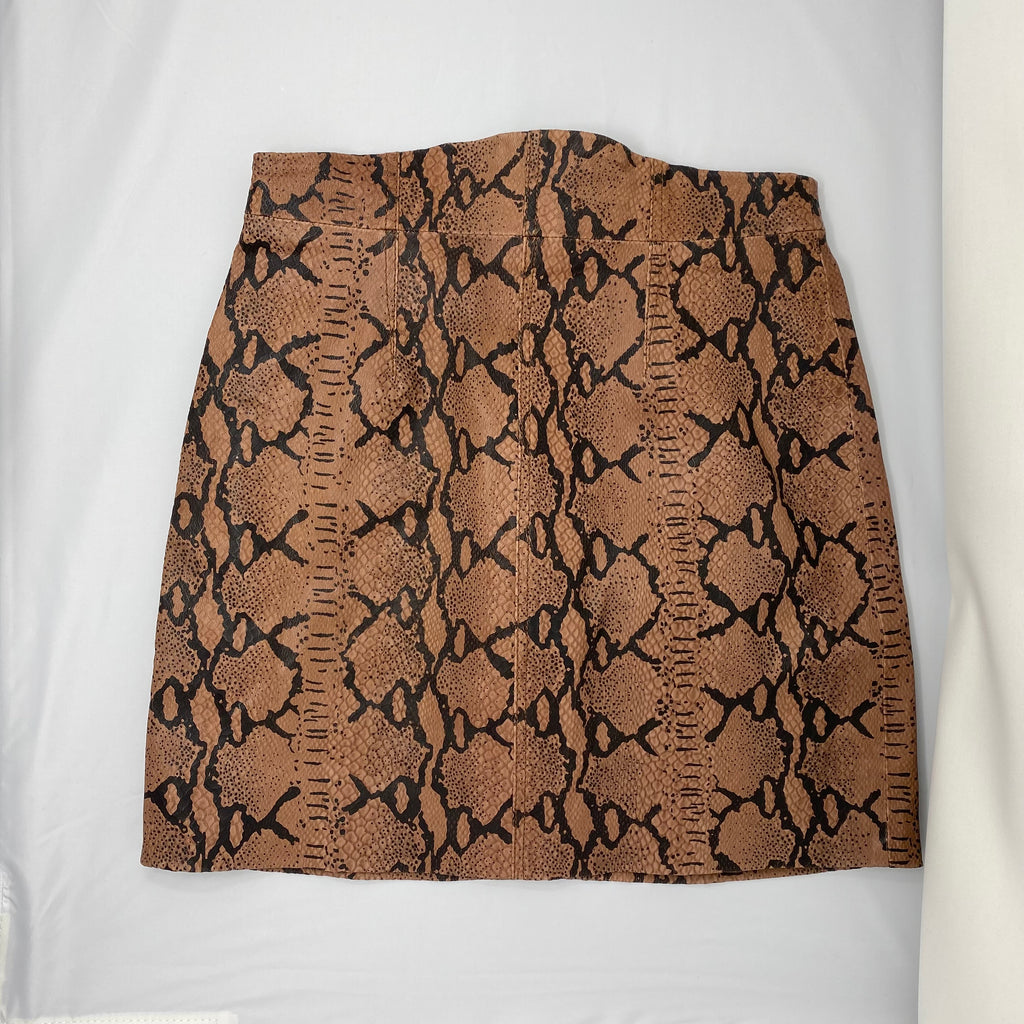 camila coelho x revolve luana snake skin embossed leather mini skirt (new)
