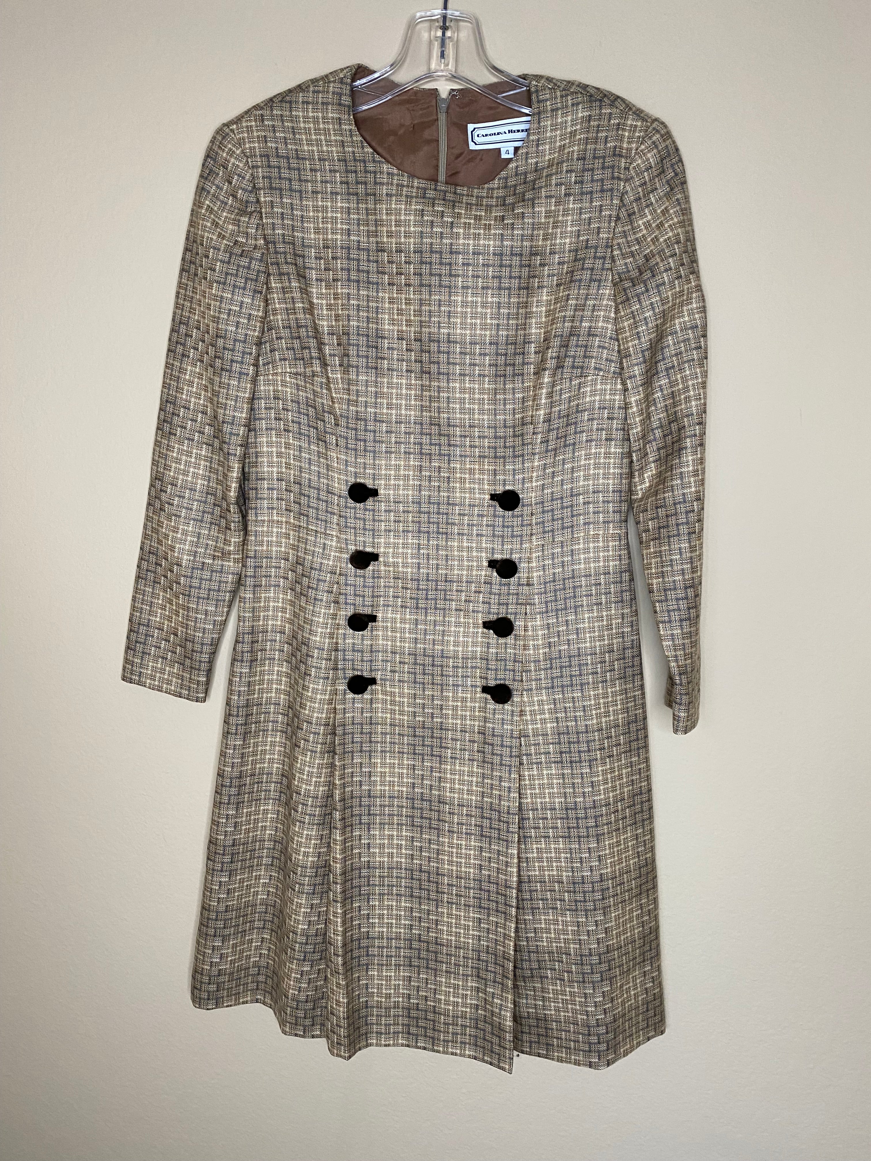carolina herrera print a-line dress – styling fabulous consignment boutique