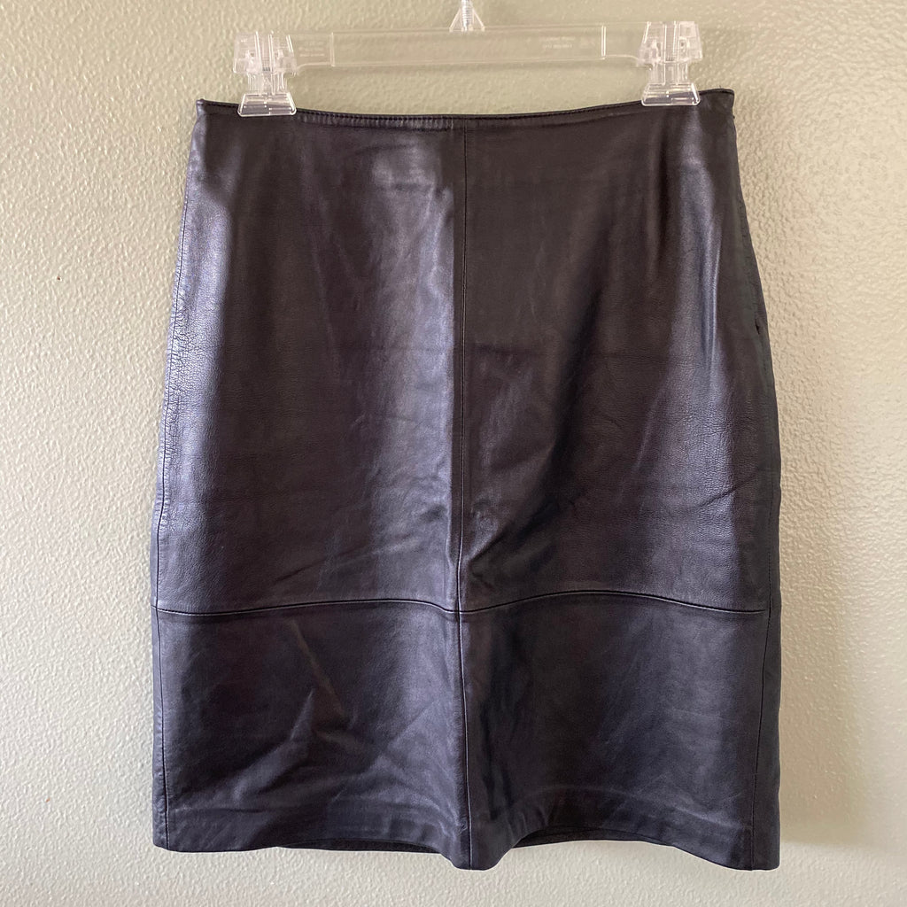 caslon leather pencil skirt