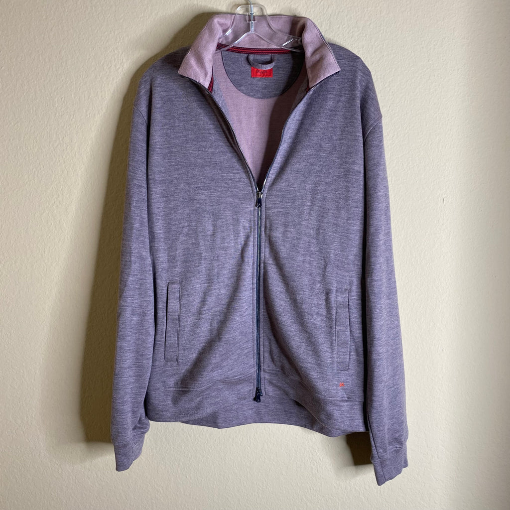 isaia cashmere zippered lightweight jacket