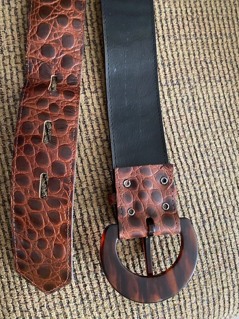 jill stuart vintage croc leather belt – styling fabulous  display picture 2