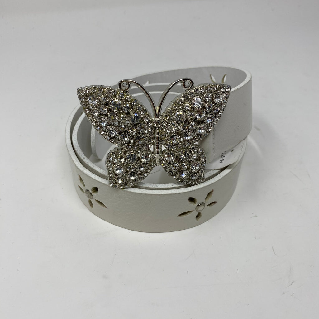 NEW juliana collezione leather belt juliana collezione leather belt w/ rhinestone butterfly (new  main image 3