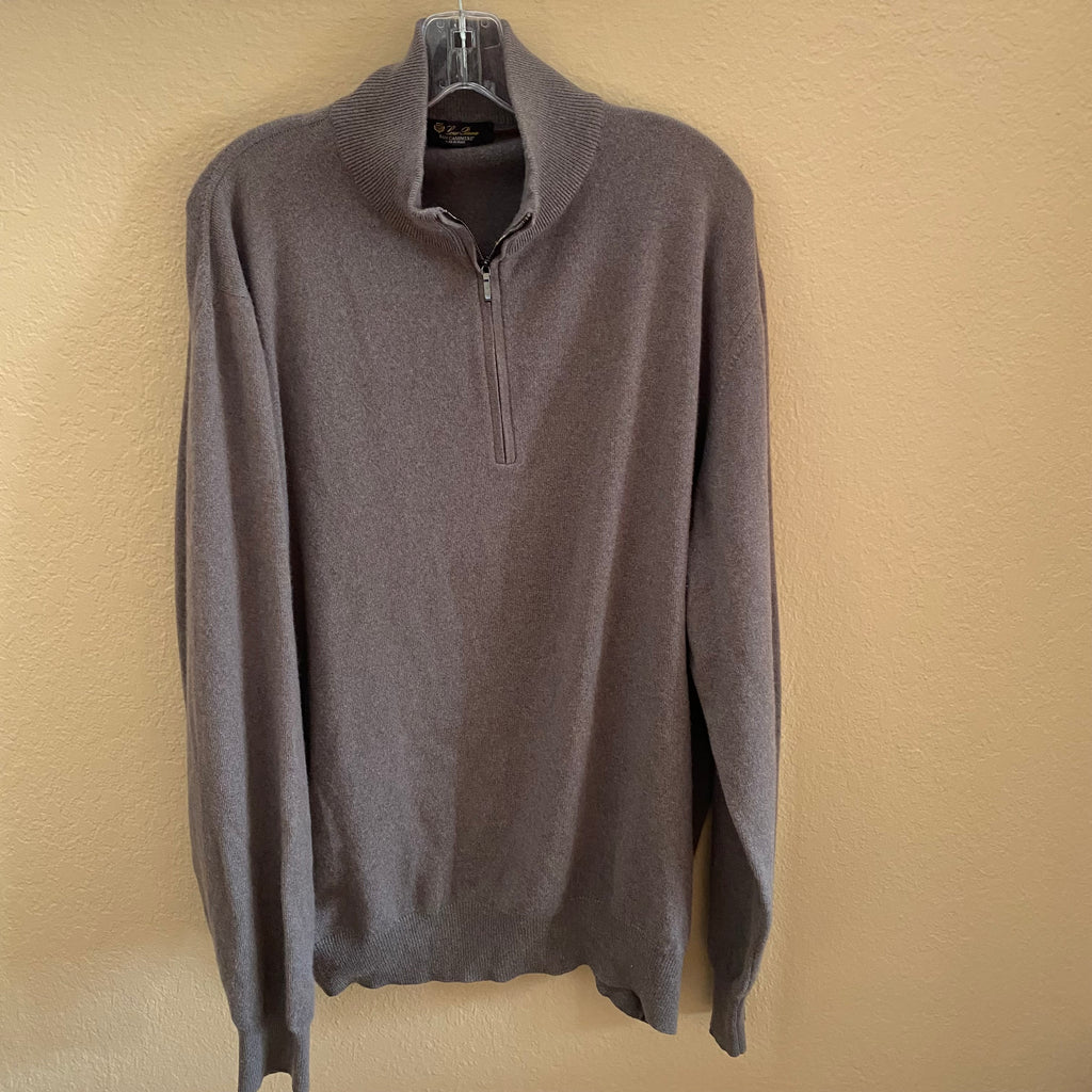 loro piana baby cashmere 1/4 zip sweater