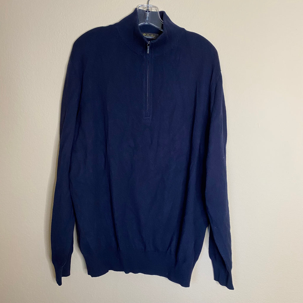 loro piana baby cashmere 1/4 zip sweater