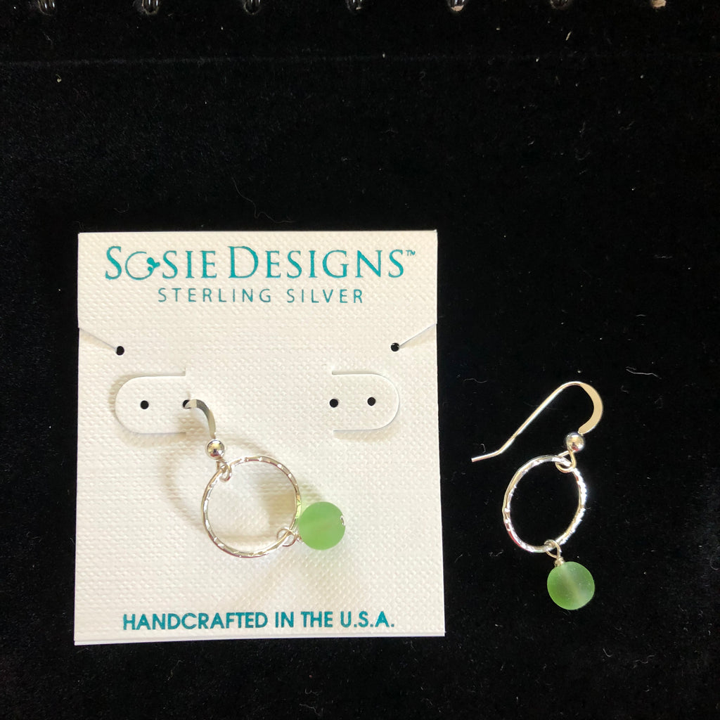 sosie designs sterling silver sea glass earrings (new)