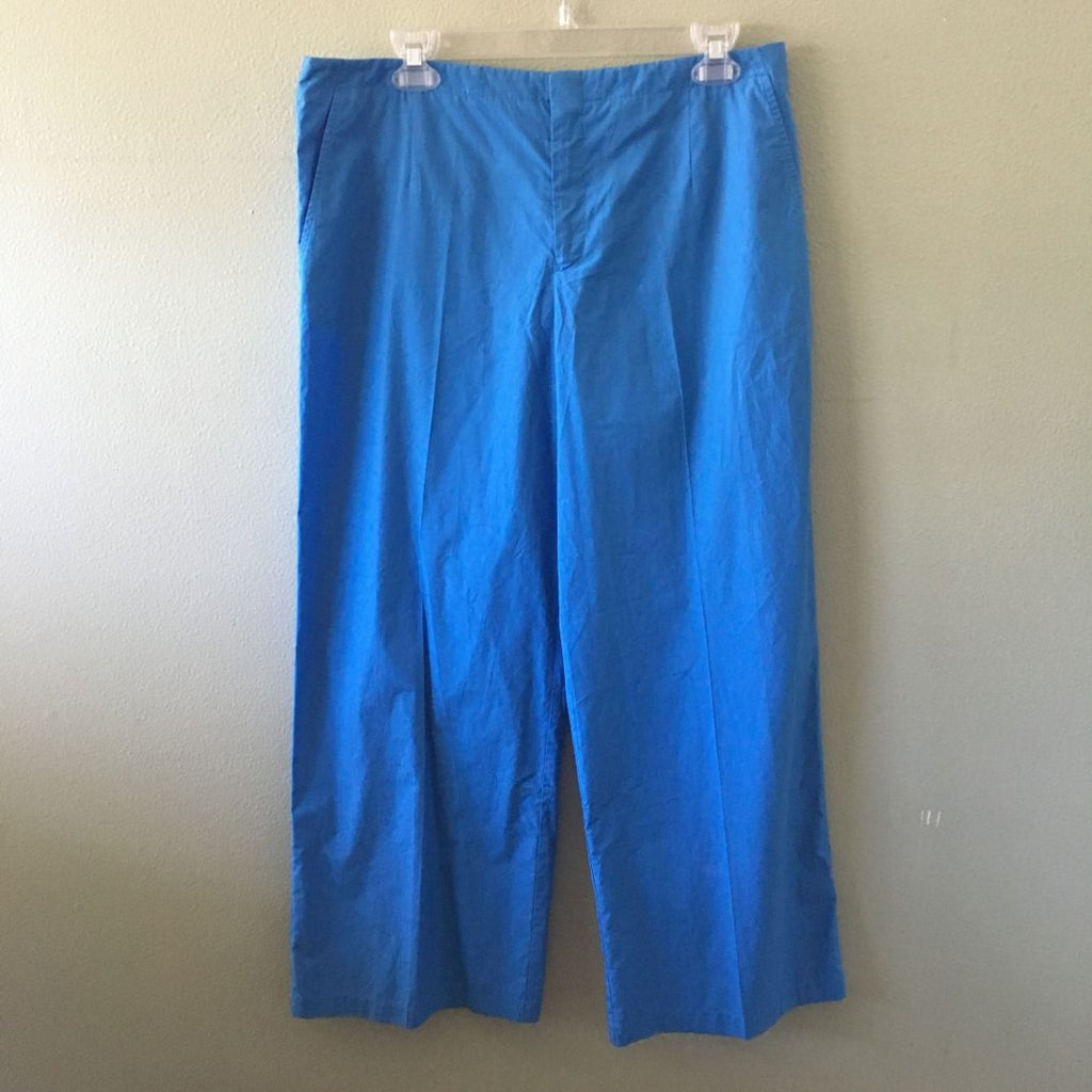 jil sander blue wide leg pants