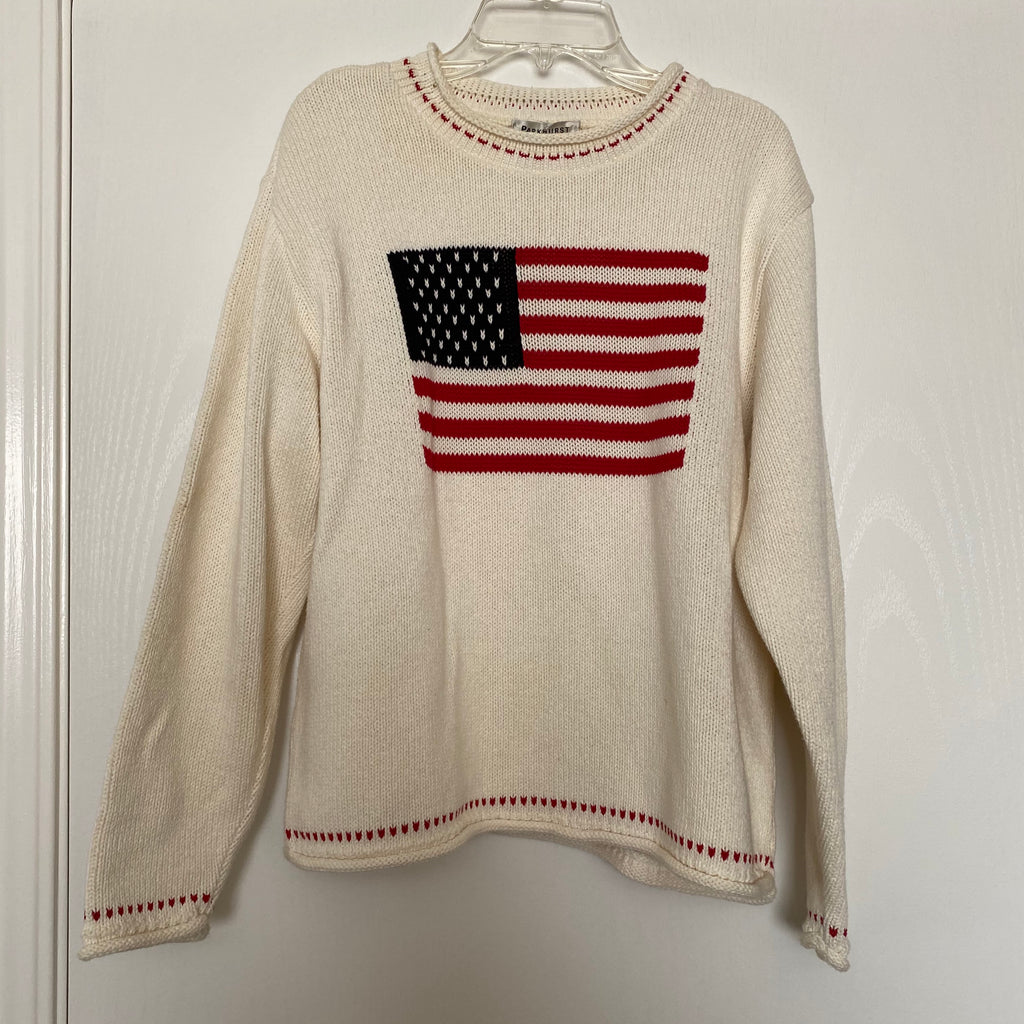 parkhurst american flag knit sweater