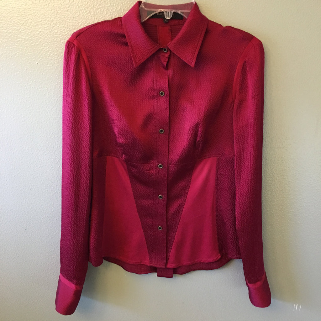 rachel roy signature textured button down blouse